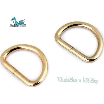 Polokroužek 20mm zlatý světlý