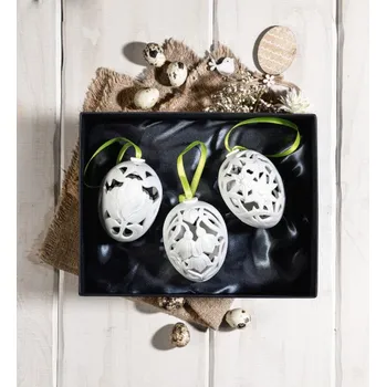 Velikonoční dekorace Porcelánové velikonoční vajíčko sada 3 ks, Aelteste Volkstedter