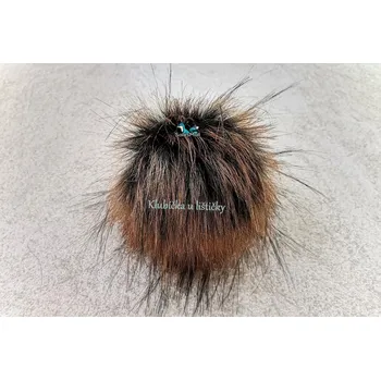 Příze Bambule Mia velká hnědá s černým středem 61JEX