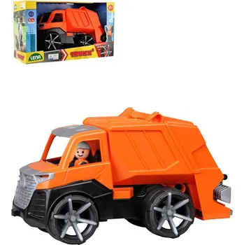 Hračka na písek Lena TRUXX 2 auto popeláři funkční set s figurkou plast v krabici