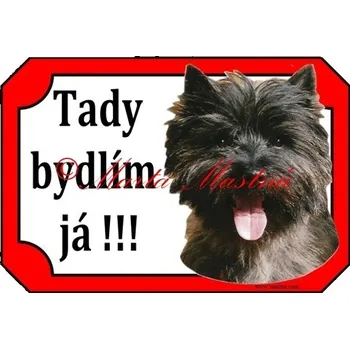 Cedulka kernteriér, cairn terier tmavý - Bez samolepicí vrstvy