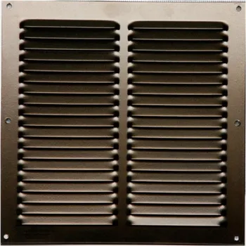 Větrací mřížka Hliníková větrací mřížka, 200 x 200 mm, hnědá