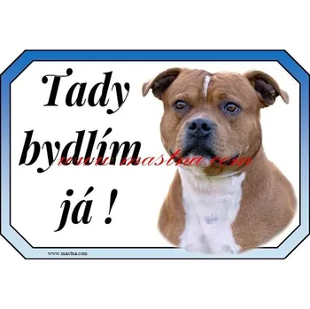 Cedulka stafordšírský bulteriér náprsenka 2 - Bez samolepicí vrstvy
