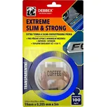 Extra tenká a silná oboustranná páska EXTREME SLIM & STRONG 19 mm x 0,2 mm x 5 m, DEBBEX