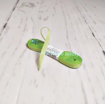 Stuha Český výrobce Taftová stuha 6mm 304 - světle zelená