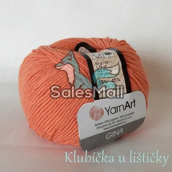 Galanterie YarnArt Příze Gina / Jeans 23 - oranžová