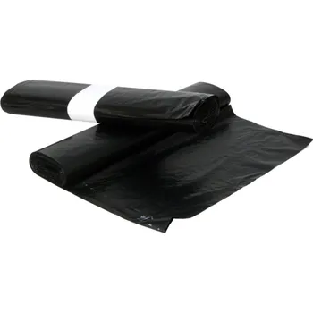 Pytle na odpadky Pytel na odpad, 700x1100 (120l), 50mi černý LDPE/R, karton 10 rolí/role 25ks