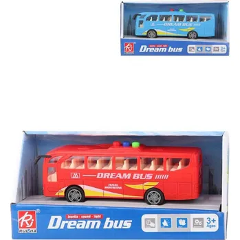 autodráha Autobus Dream Bus 17cm na baterie Světlo Zvuk 2 barvy v krabici