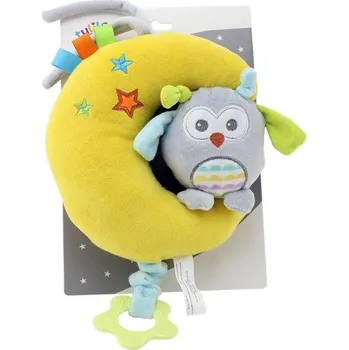 Hračka pro kojence Měsíc se sovou plyš závěs na postýlku