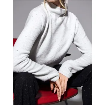 Dámský svetr Sinsay - Svetr - krémová - 052AU-01X - 052AU-01X-M-1