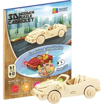 3D puzzle NiXiM Dřevěné 3D puzzle - Kabriolet