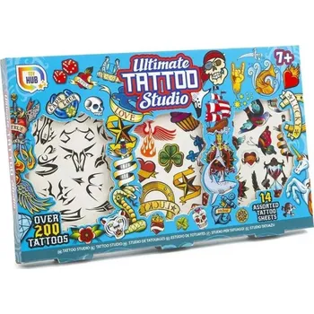 Odstranitelné tetování Tetování dětské The Ultimate modré tetovací studio 200+ pro kluky