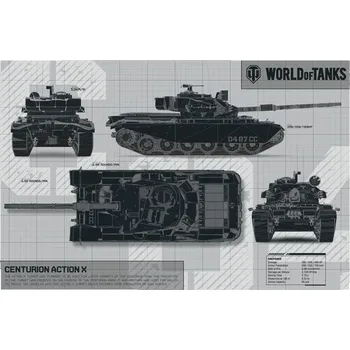Plakát Plakát, Obraz - World of Tanks - Centurion Action X, WOT