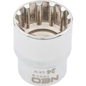 Zásuvka drážkovaná 1/2", 24 mm 08-596 NEO TOOLS