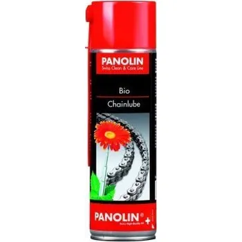 Motokosmetika Panolin BIO Chainlube spray mazání řetězu, mazací sprej na řetěz pro sportovní a cestovní motorky
