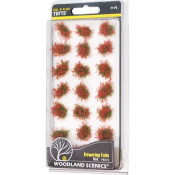 Modelová železnice chomáčky trávy s červenými květy Woodland Scenics FS773
