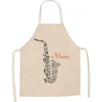 Kuchyňská zástěra AE production Kuchyňská zástěra SAXOFON béžová