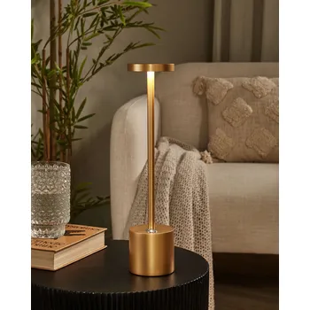 Lampička Stolní lampa zlatá železná hliníková vnitřní venkovní moderní styl Beliani