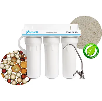 vodní filtr Třístupňový kuchyňský filtr ECO-DE3 – železo, mangan, amoniak, tvrdost vody, dusičnany a sírany