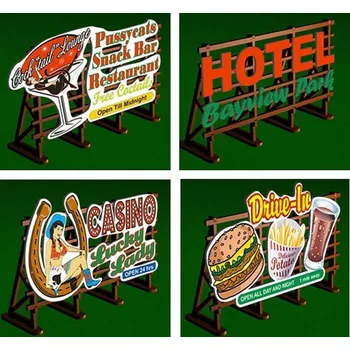 Modelová železnice billboard 4ks - set I. Proses PLS-007