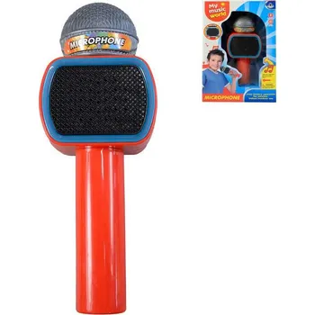 Hudební nástroj pro děti Mikrofon dětský karaoke s melodií na baterie LED Světlo Zvuk plast