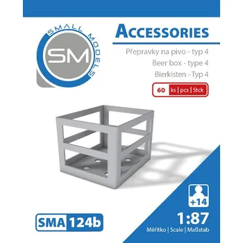 Modelová železnice přepravky na pivo - typ 4 (60 ks) sma 124b