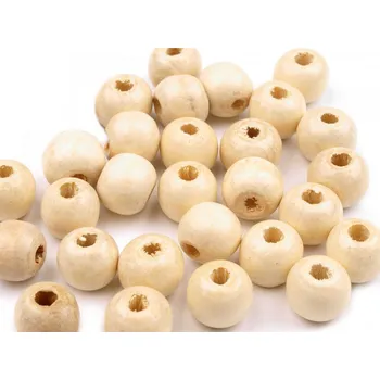 Korálek Dřevěné korálky Ø10 mm lakované-50ks