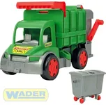 Wader Auto funkční Gigant popeláři 65cm zelený set s kontejnerem plast