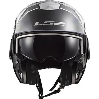 Motodoplněk LS2 FF399 VALIANT PROX WHITE RED bílá černá červená překlápěcí helma na motorku 3XL