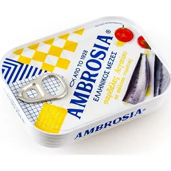 konzervovaná ryba Vialco Ambrosia sardinky (sardina pilchardus) v tomatové omáčce 100g