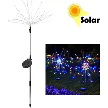 Venkovní osvětlení SOLAR H123 Solární řetěz 120LED RGB set 2 kusy (Solární osvětlení zápich)