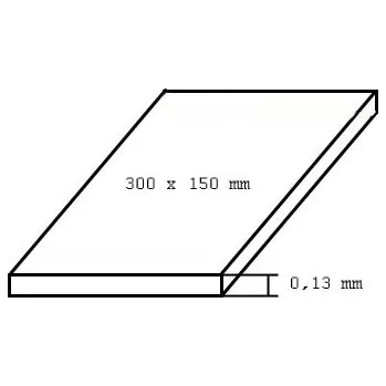deska bílá, tloušťka 0,13mm formát 150 x 300mm 3 ks Evergreen 9009