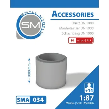 Modelová železnice skruž DN 1000, h=1000mm 10ks sma 034