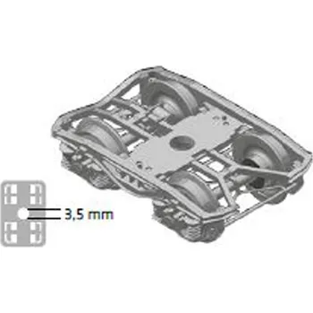 Modelová železnice Y25 - podvozek s vnějším rámem včetně náprav 2ks DC Nürnberger Modelleisenbahnen 960000
