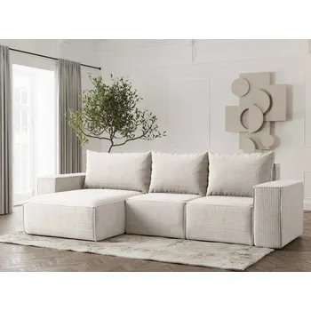 Sedací souprava Rohová sedačka do L Lea - Krémová 100