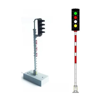 Modelová železnice Návěstidlo AŽD odjezdové ( Z,Č,B,Ž ) Němeček t480