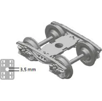 Modelová železnice Y25 - Lsdif-KC1 - podvozek včetně náprav 2ks AC Nürnberger Modelleisenbahnen 960051