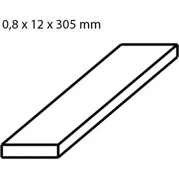 mosazný pás 0,8 x 12 mm délka 305 mm 3 ks Albion Alloys bs8m