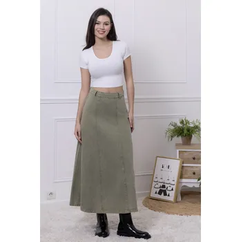 Dámská sukně Sukně dlouhá Cimini Paris M093 barva: zelená-khaki, velikost: M