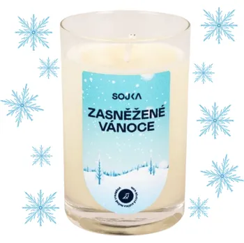 Svíčka Sojka sojová svíčka VÁNOČNÍ - ZASNĚŽENÉ VÁNOCE(80g)