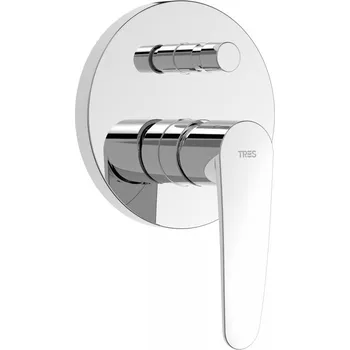 Vodovodní baterie TRES FLAT chrom Podomítková baterie dvoucestná 20418001