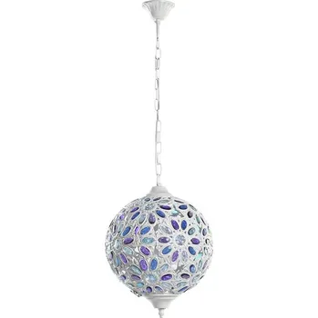 Stojací lampa Stropní světlo DKD Home Decor 28 x 28 x 44 cm Kov Bílá Vícebarevná 50 W
