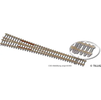 Modelová železnice oblouková výhybka 15° betonové pražce Tillig 83381