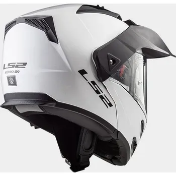 Helma na motorku LS2 FF324 METRO GLOSS WHITE P/J , bílá lesklá výklopná helma na motorku XL