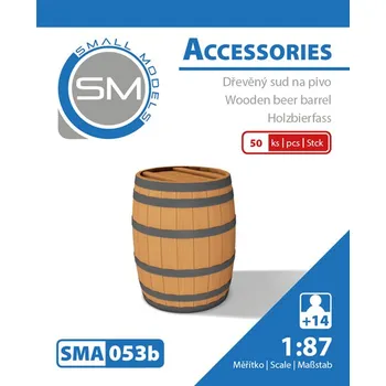 Modelová železnice dřevěný sud na pivo (50 ks) Small Models 053b