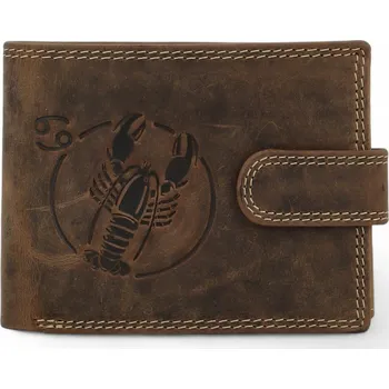 Peněženka Trendy pánská kožená peněženka Diviley Rak Tewry, hnědá