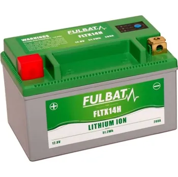 Elektroinstalace pro motocykl motobaterie litiová Fulbat LiFePO4 12V, 4Ah, 280A, hmotnost 0,7 kg, 150x87x93 mm nahrazuje typy: (CBTX14-BS, CBTX14H-BS) YAMAHA XJR 1300 rok 99-15