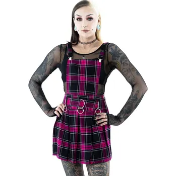 Dámská sukně sukně dámská HEARTLESS - FAYE PINAFORE - DARK PINK - S