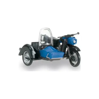 autíčko MZ 250 s postranním vozíkem modrá Herpa 053433-002