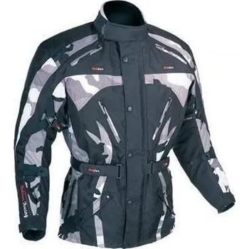 Moto bunda BOLDER "548" enduro bunda, maskáč, černo šedá bílá bunda na motorku 3XL